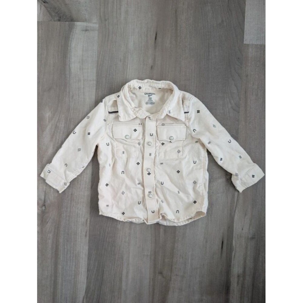 Oshkosh Boys Pearl Snap Western Button Down Shirt, 12M (U2)